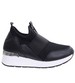 Czarne buty sportowe na niskim koturnie /G1-3 11284 T396/