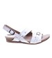 Białe damskie sandały ze skóry naturalnej LOK H SR368
