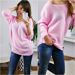 Śliczny sweterek, bluzka /F10-1 Cx93 S126/ Różowy