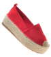 Czerwone espadryle na wysokiej platformie /X3-4 8232 S183/