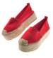 Czerwone espadryle na wysokiej platformie /X3-4 8232 S183/