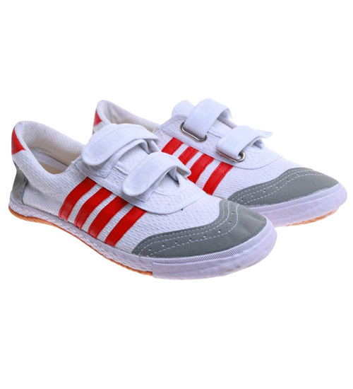 Chłopięce białe trampki halówki na rzep /G9-1+h2 17642 T137/