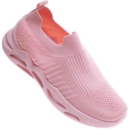 Wkładane różowe buty sportowe damskie /F8-2 17447 W188/