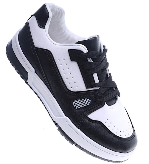 Czarno białe damskie buty sportowe /G5-2 14006 S372/