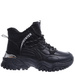 Czarne ocieplane trampki sneakersy na koturnie /G12-3 15392 T538/