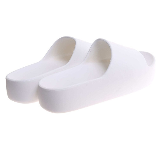 Białe wodoodporne klapki plażowe na platformie /D9-2 17846 G182/