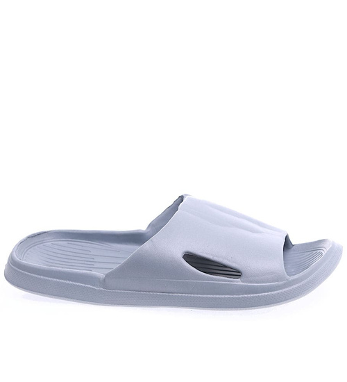 Piankowe basenowe szare klapki męskie /B5-1 15614 T8-4/