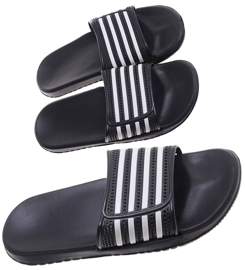 Klapki męskie czarne plażowe na basen /G8-1 17803 T182/