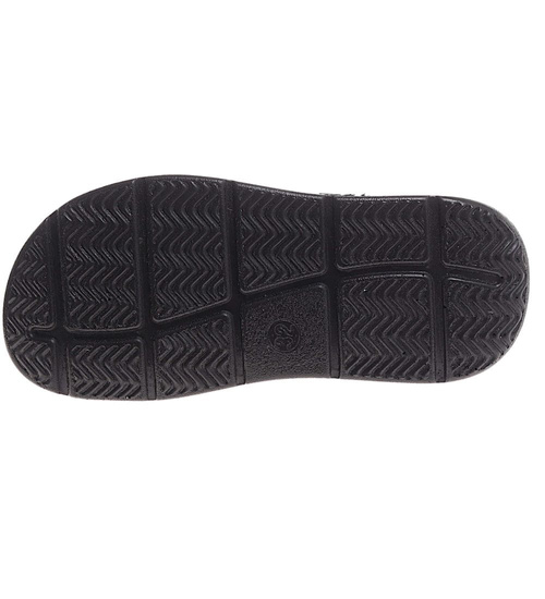 Granatowe chłopięce sandały na rzepy /C6-2 17893 T155/