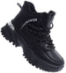 Czarne ocieplane trampki sneakersy na koturnie /G12-3 15392 T538/