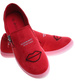 Zamszowe czerwone trampki slip on /D4-3 8425 S098/