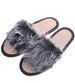Dziecięce domowe klapki z futerkiem Szare /F10-1 6050 S182/