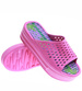 Plażowe różowe klapki basenowe na platformie /D3-1 16574 T11-6/