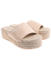 Beżowe klapki na espadryle na platformie /G7-3 17933 G287/