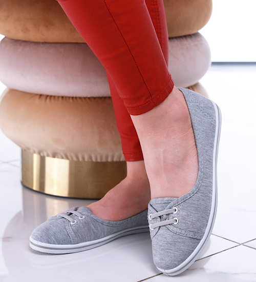 Wsuwane szare tenisówki damskie /G8-2 13392 T195/