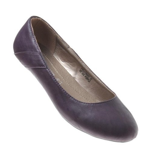 Modne damskie wiosenne balerinki fioletowe /B4-2 7769 S099/