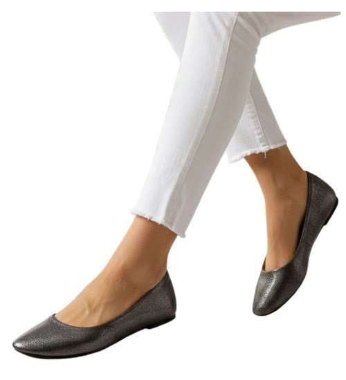 Lśniące baleriny damskie /E1-2 13122 196/