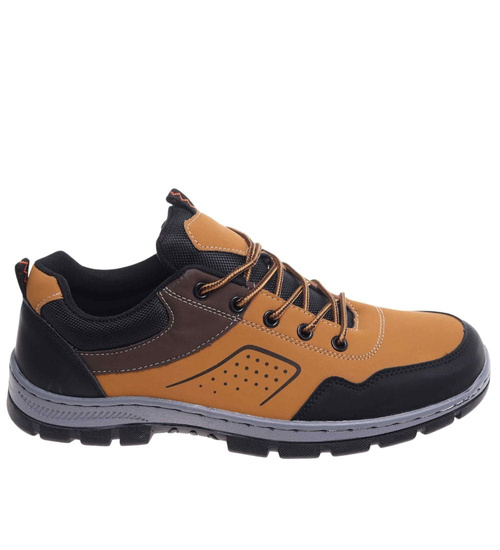 Sznurowane buty trekkingowe męskie /A1-3 18069 T484/