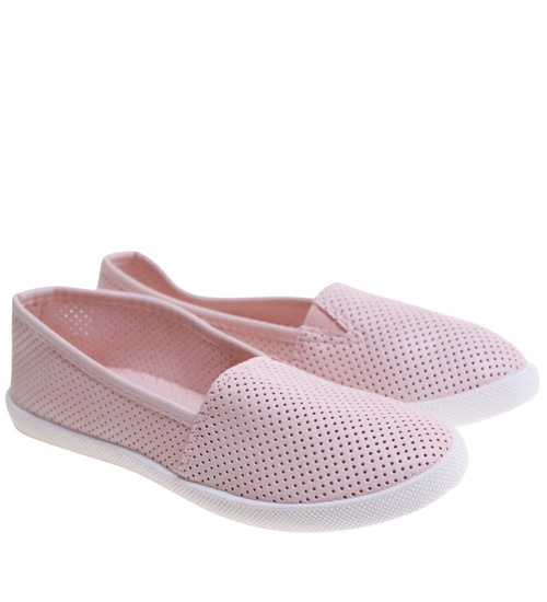 Różowe ażurowe baleriny dziewczęce /G5-2 17631 121/