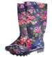 Wysokie damskie kalosze w kolorowe kwiaty /G7-1 12414 S245/
