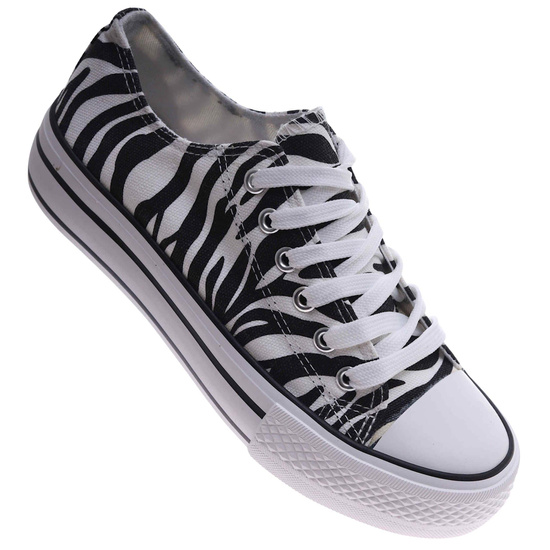 Trampki damskie na platformie Zebra /A8-3 17465 G230/