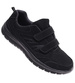 Czarne męskie buty sportowe na rzepy Duże rozmiary /G7-2 18015 T470/
