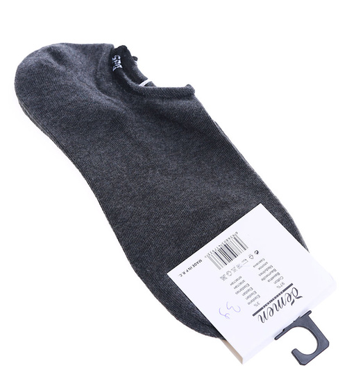 Męskie grafitowe bawełniane skarpery stopki /G5-1 SK39/