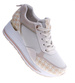 Beżowe trampki sneakersy na niskim koturnie /D1-2 13915 T396/