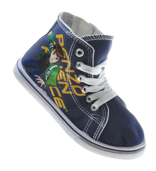 Wysokie wiosenne trampki chłopięce granatowe /B2-1 7550 S097/