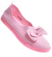 Różowe wkładane trampki slip on z kokardą /B6-2 10833 S190/
