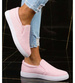 Wsuwane pastelowe trampki damskie slip on Różowe /G8-2 13607 T171/