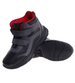 Ocieplane półbuty na rzepy Czarno czerwony /A8-2 18361 T285/