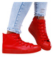 Wysokie czerwone trampki damskie /A2-1 16748 G9-84/