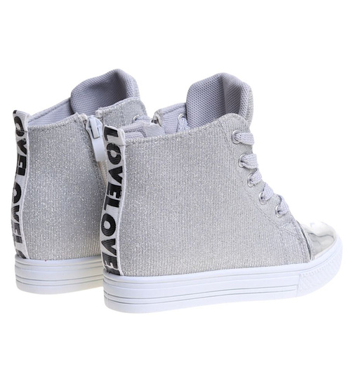 Dziewczęce trampki na niskim obcasie /A3-2 4292 S170/