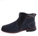 Granatowe ocieplane botki męskie z suwakiem /G7-2 18456 T5/