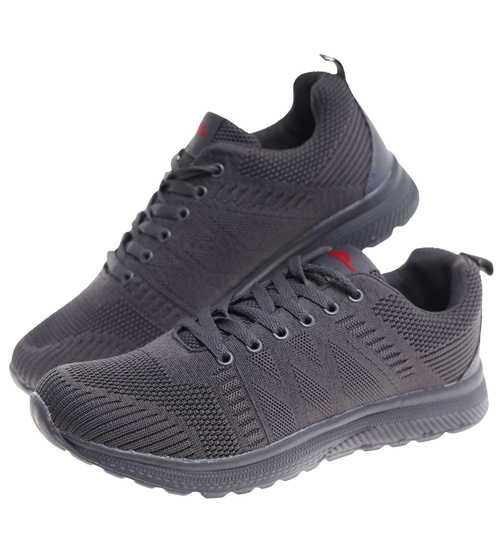 Sznurowane męskie buty sportowe /E1-1 18017 T384/