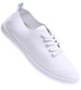 Białe sznurowane tensiówki damskie /G7-2 15856 T276/