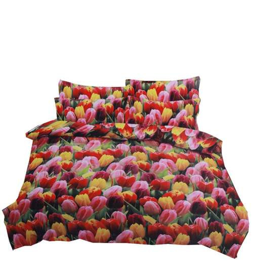 Kolorowy komplet pościeli w tulipany Antonio 200x220 /H2-K9 14280 T397/ Kolorowy komplet pościeli w tulipany Antonio 200x220 /H2-K9 14280 T397/