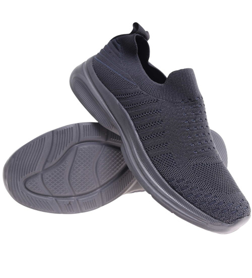 Wsuwane szare sneakersy dla chłopca /F3-2 18022 T283/