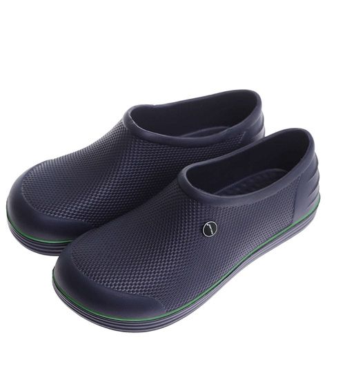 Kalosze damskie piankowe krótkie granatowo zielone /G9-1 17795 T18-45 +H2/