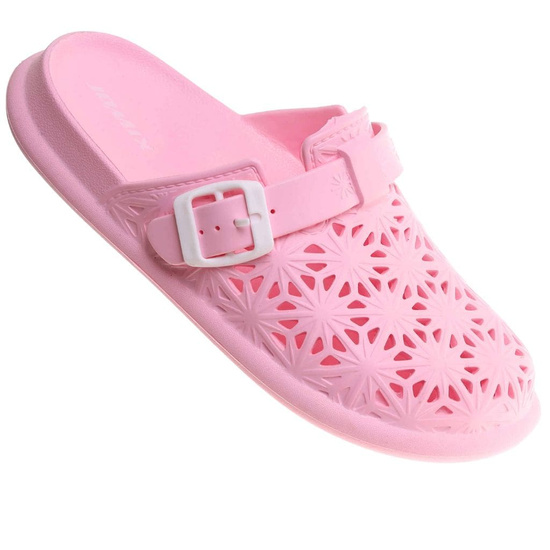 Klapki damskie Ażurowe różowe buty na plażę /H2 17854 G008/