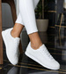 Białe damskie buty sportowe sznurowane sneakersy /E4-3 18664 T107/