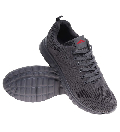 Sznurowane męskie buty sportowe /E1-1 18017 T384/