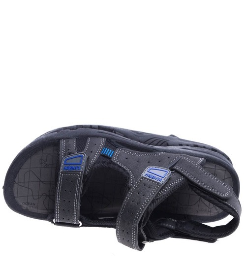 Chłopięce szare sandały na rzepy /C5-2 14432 S390/