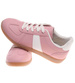 Wiązane snekaersy damskie różowe pastelowe /E6-3 18711 T177/