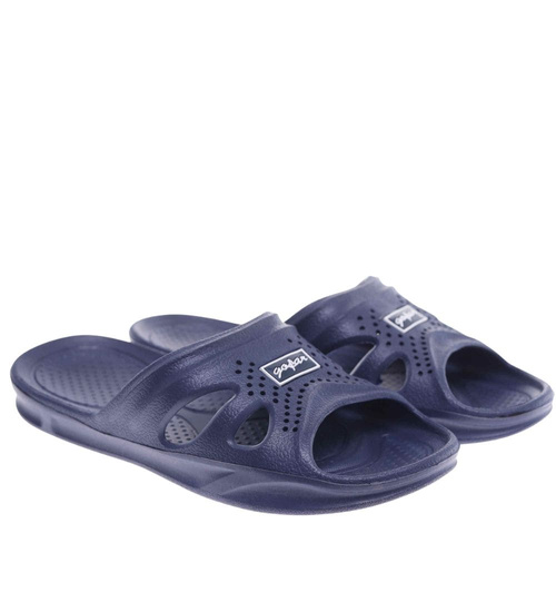 Klapki męskie na basen wodoodporne granatowe /E2-1 11703 T195/