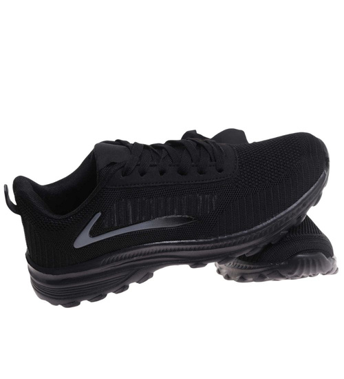 Sznurowane lekkie obuwie sportowe męskie /B3-1 18020 T385/