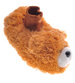 Pluszowe kapcie dziecięce ze ściagaczem Brązowe /E5-1 12963 T195/
