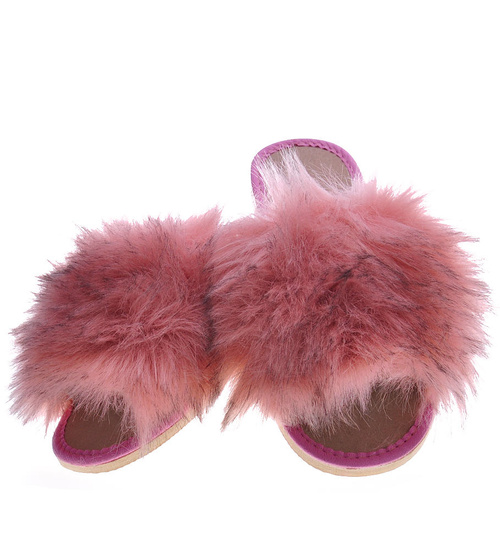 Różowe kapcie damskie na prezent /E1-1 6171 S197/