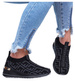 Wsuwane elastyczne czarne buty sportowe /D3-2 16050 T184/